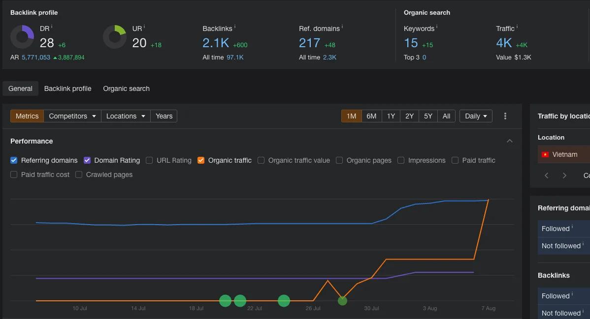 Ahrefs Traffic Screenshot - 10