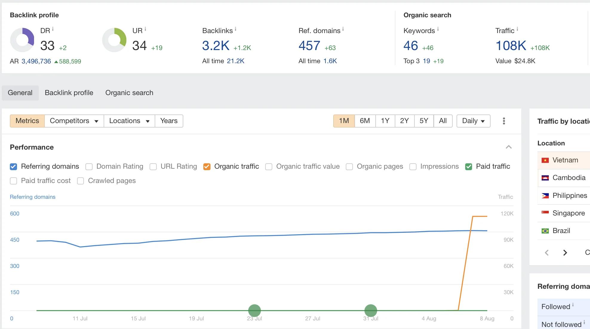 Ahrefs Traffic Screenshot - 12