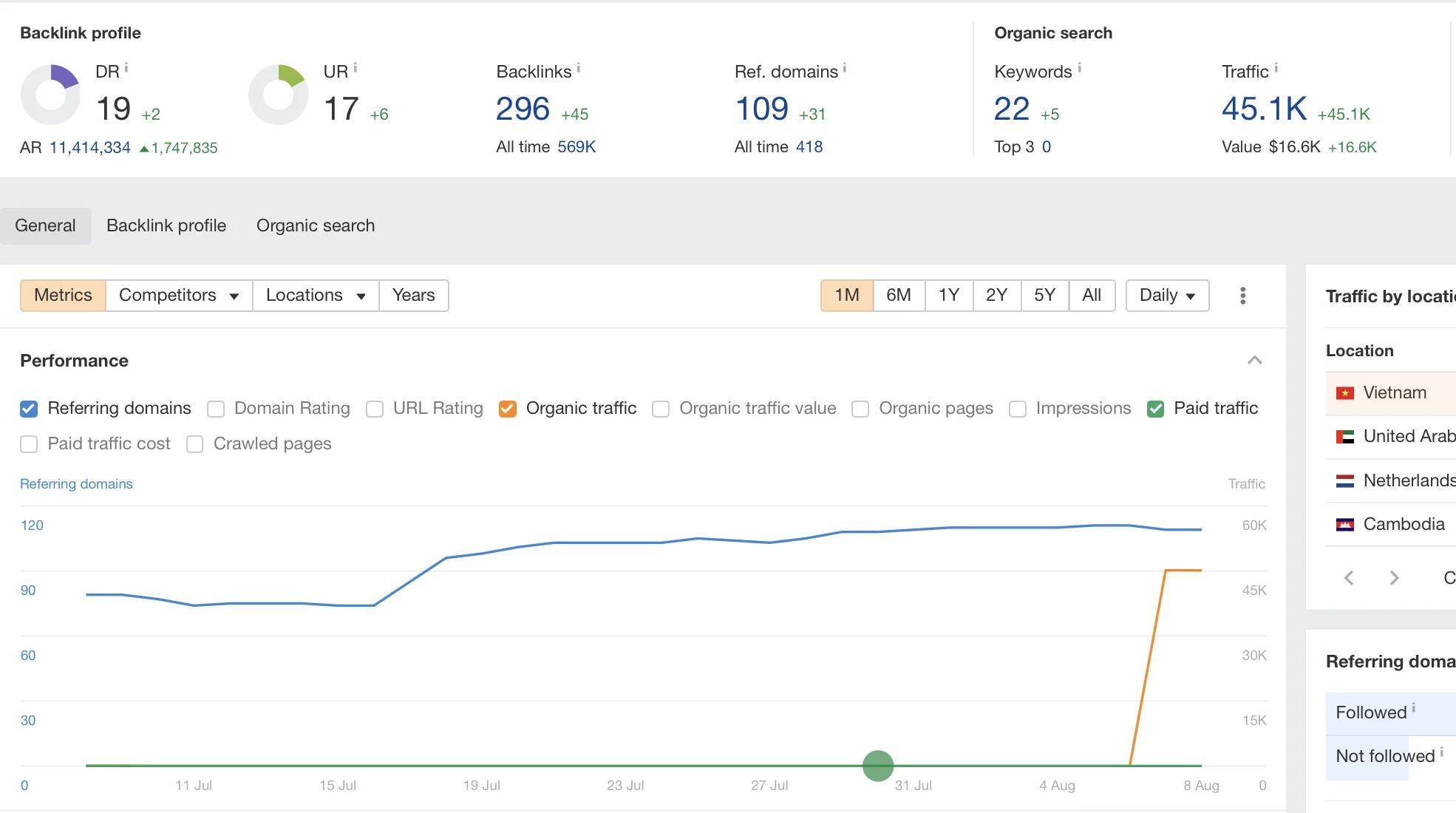 Ahrefs Traffic Screenshot - 13