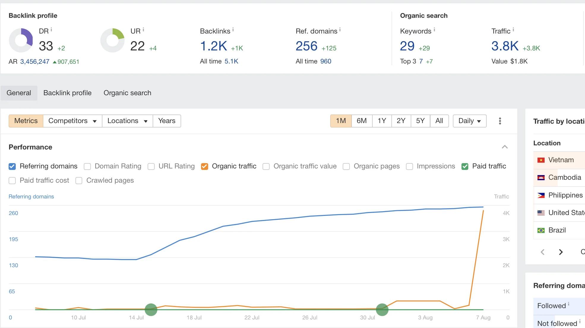 Ahrefs Traffic Screenshot - 8