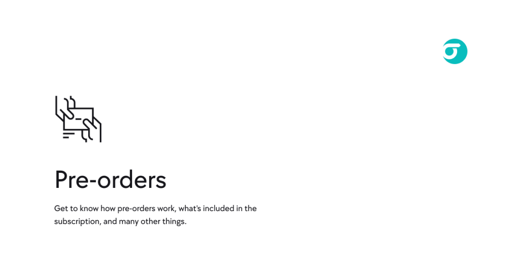 help-center - preorders